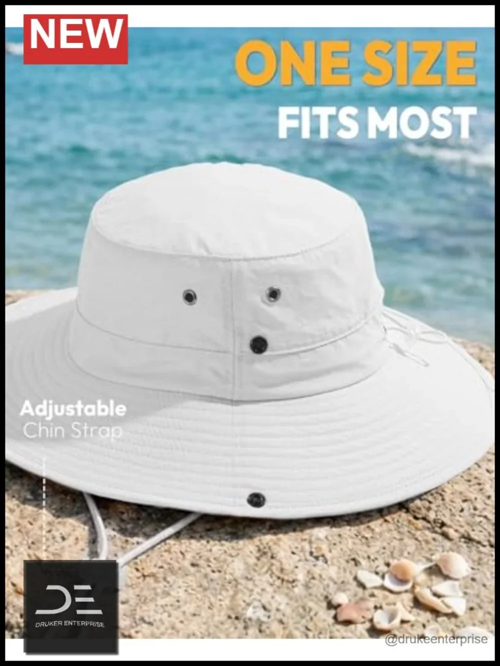 Wide Brim Bucket Hat with Ponytail Hole UPF 50+ Sun Protection for Hiking